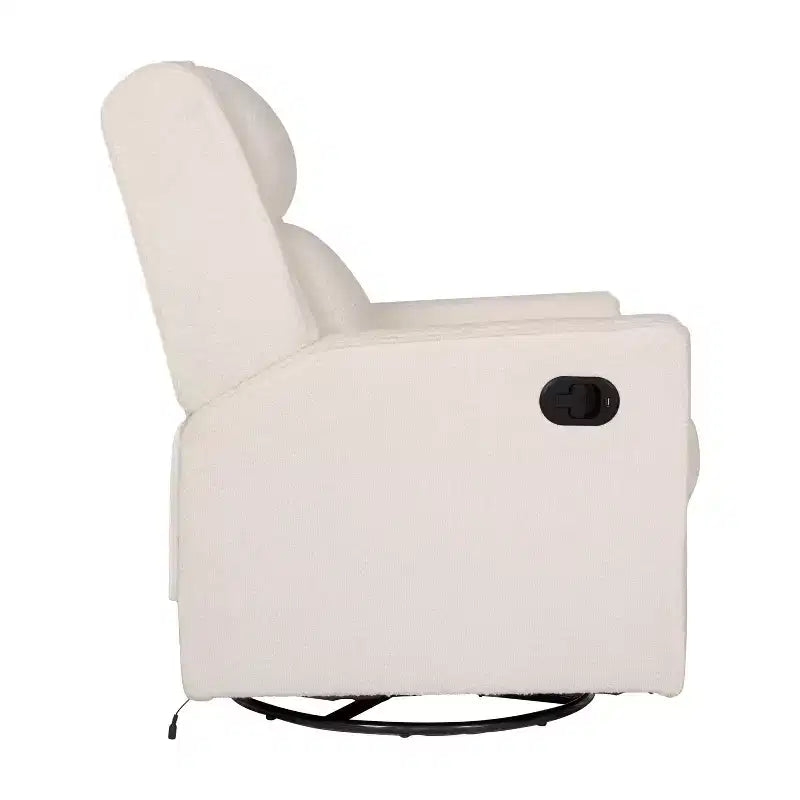 Emma and Oliver Swivel Glider Rocker Recliner with USB/USB-C Charging Ports, Manual 270 Degree Swivel Recliner