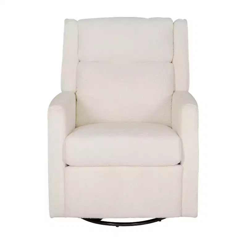 Emma and Oliver Swivel Glider Rocker Recliner with USB/USB-C Charging Ports, Manual 270 Degree Swivel Recliner