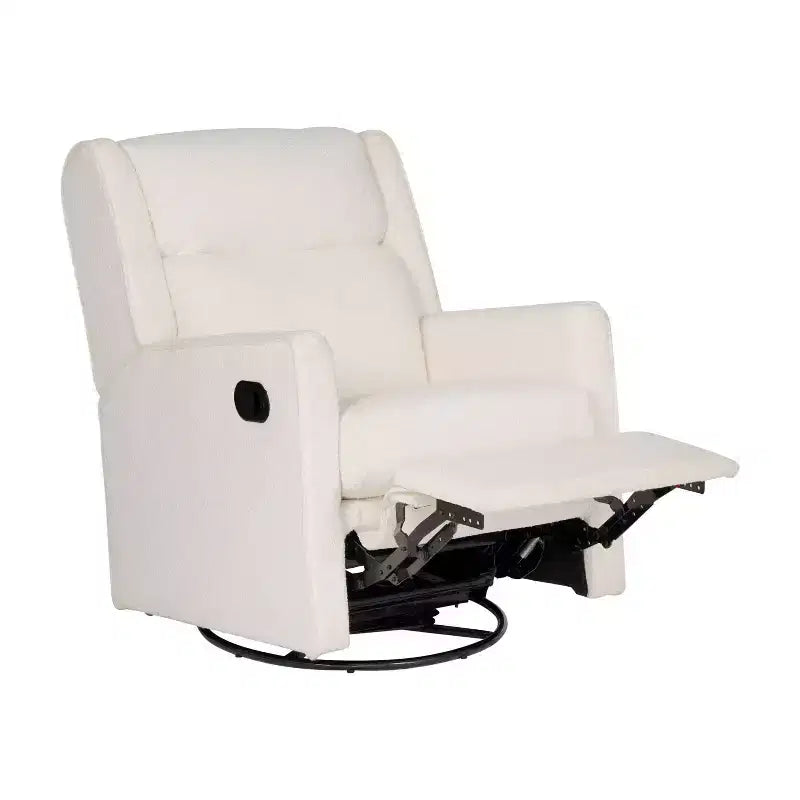 Emma and Oliver Swivel Glider Rocker Recliner with USB/USB-C Charging Ports, Manual 270 Degree Swivel Recliner