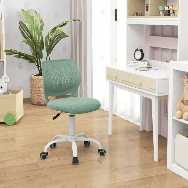 Costway Kids Desk Chair Ergonomic Swivel Children Mesh Study Height Adjustable Rose/Blue/Turquoise/Purple/Gray/Light Green