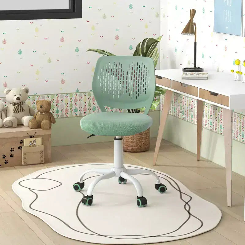 Costway Kids Desk Chair Ergonomic Swivel Children Mesh Study Height Adjustable Rose/Blue/Turquoise/Purple/Gray/Light Green
