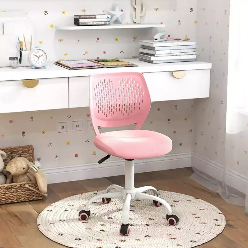 Costway Kids Desk Chair Ergonomic Swivel Children Mesh Study Height Adjustable Rose/Blue/Turquoise/Purple/Gray/Light Green