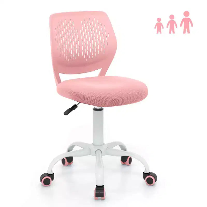 Costway Kids Desk Chair Ergonomic Swivel Children Mesh Study Height Adjustable Rose/Blue/Turquoise/Purple/Gray/Light Green