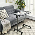 Costway Overbed Rolling Table Over Bed Laptop Tray Tilting Top Gary