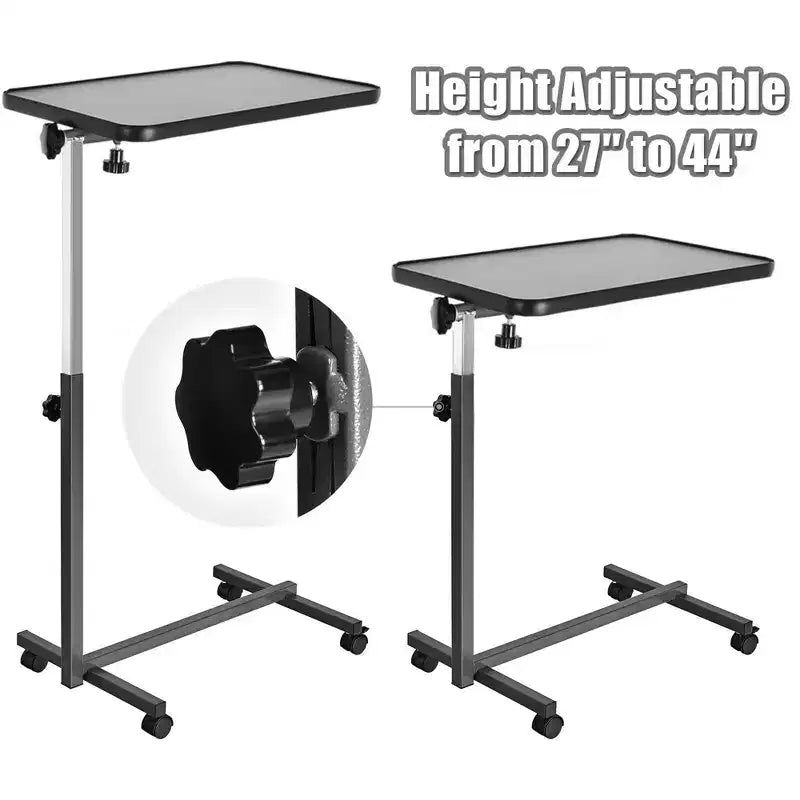 Costway Overbed Rolling Table Over Bed Laptop Tray Tilting Top Gary